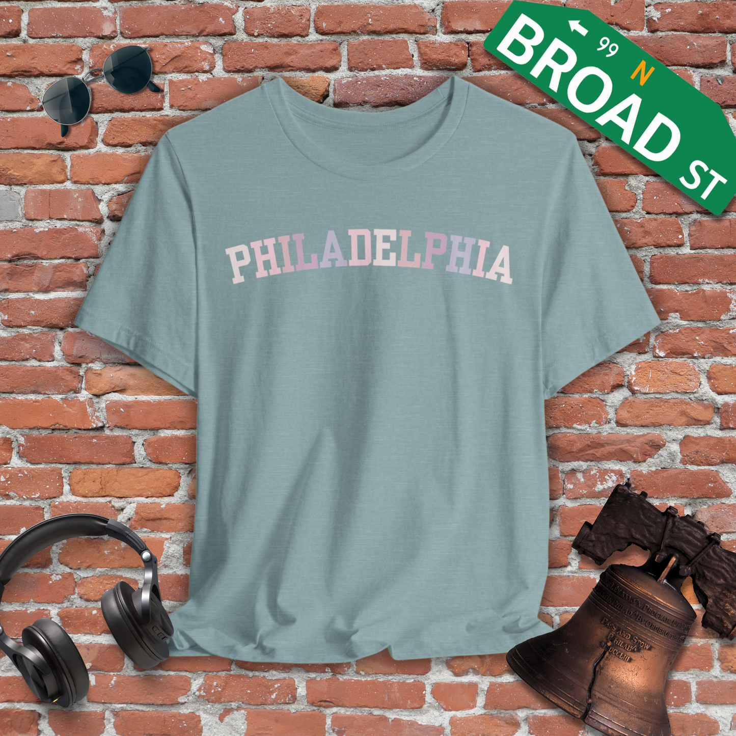 Classic Philadelphia - Pastel Curved Tee