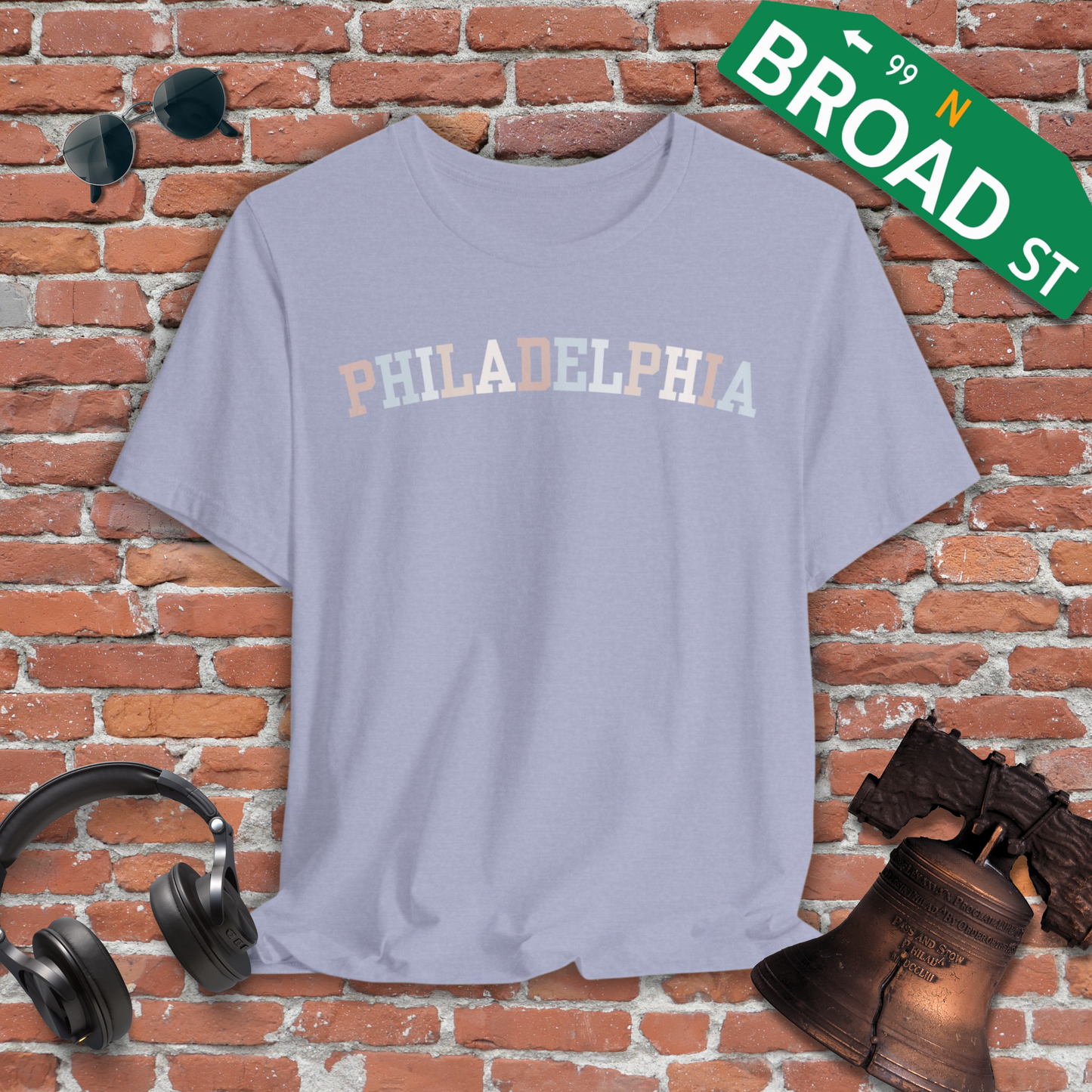 Classic Philadelphia - Pastel #2 Curved Tee